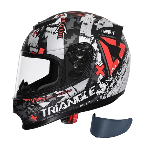 TRIANGLE Kids Motorcycle Helmets Youth Full Face Helmet Lightweight with