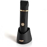 OLOV Electric Body Hair Trimmer - Groin Trimmer for Men - Bikini Trimmer Women - Wet/Dry Shaver Groomer, Replaceable Ceramic Blade Heads, USB Recharge Dock, Waterproof Hygiene Razor,Black