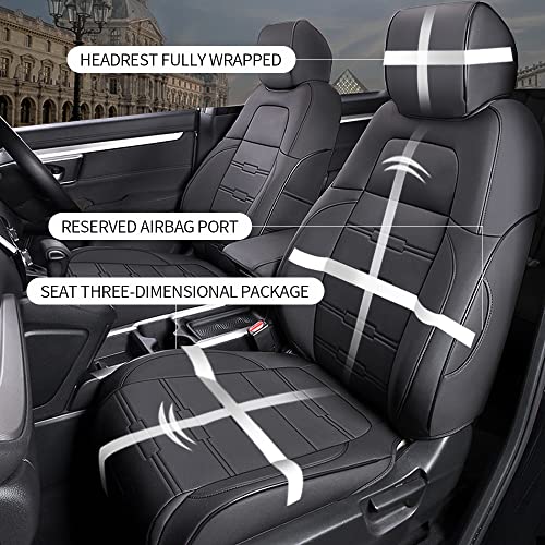 Car Seat Cover for Honda CRV 2017 2018 2019 2020 2021 2022 - Full Set of All-Inclusive CR-V Seat Covers (Black)