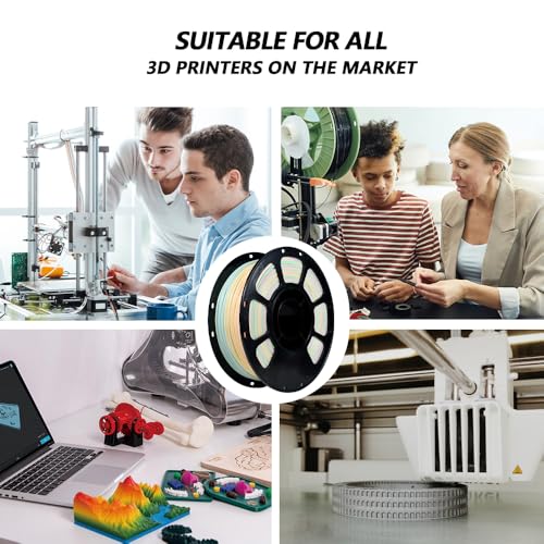 Image of iBOSS Fresh Rainbow 3D Printer PLA+ Filament 1.75 + /- 0.02mm, Muticolor Filament PLA Plus Printing Print Filament 1KG(2.2LBS) Spool for FDM 3D Printers
