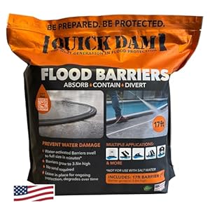 Quick Dam QD617-1 Flood Barriers, 1 Pack, Black