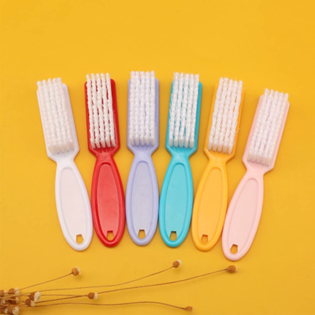 FRCOLOR Spazzole per Unghie 24 Pezzi in Plastica Filo Pp, Facili da Tenere e Conservare, la Pulizia delle Unghie in Bagno o Lavandino Colore Casuale