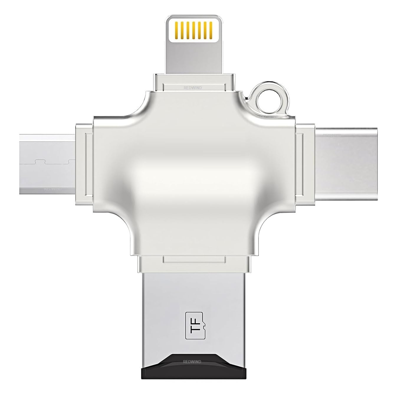 REDWIND 4 in1 OTG Card Reader Lightning, Type C, MicroUSB & USB3.0 Support SD Card Reader - Like Iflash, Idisk for iPhone iPad USB-C Samrtphone MicroUSB Mobile SDHC Lightning Flash Drive-image-13