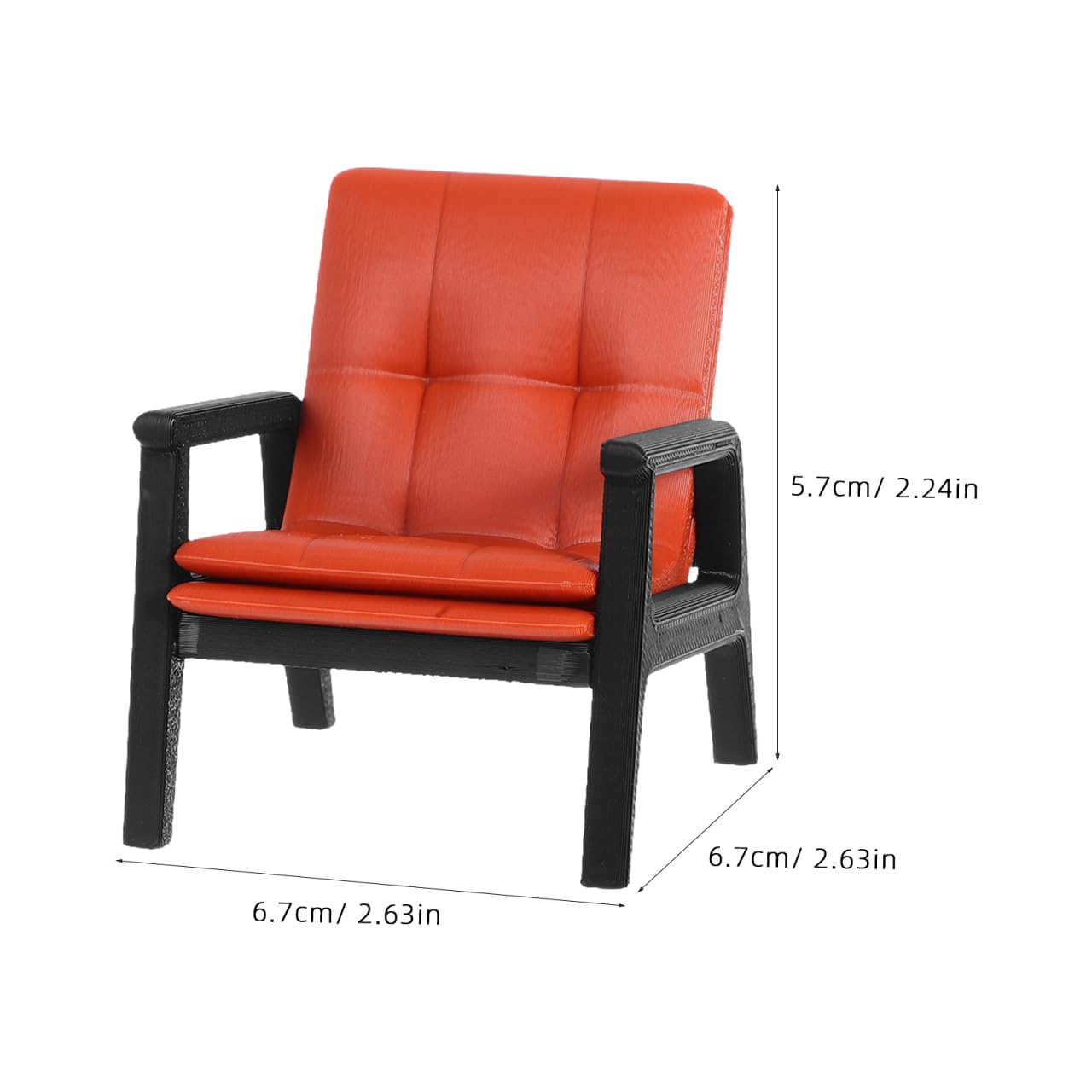 Zerodeko Miniaturowy fotel, pojedyncza sofa, fotel 1:12, miniaturowe meble, akcesoria, meble, dekoracja, urodziny, wesele, przyjęcie