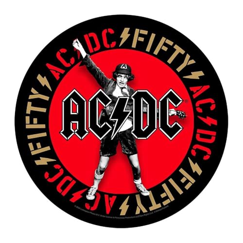 Image of AC/DC Angus Emblem Sew-On Woven Patch (One Size) (Red/Black)