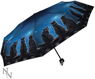 Nemesis Now Wish Upon a Star Lisa Parker Umbrella 24cm Blue, Plastic, Metal, 190T Pongee