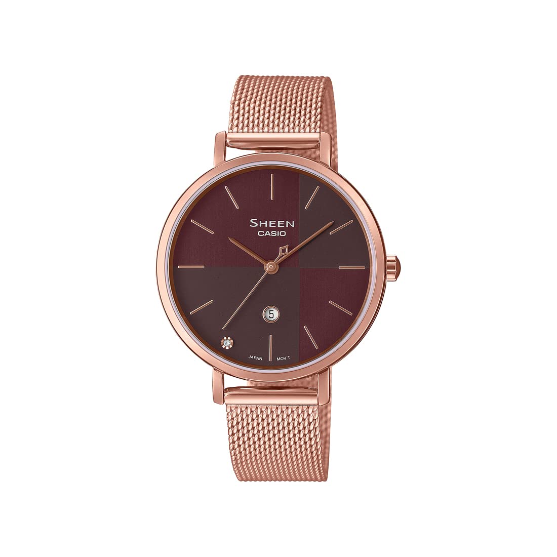 Casio Sheen Analog Brown Dial Women SHE-4547PGM-5AUDF (SH255) (B09Q8YMWWM) Amazon Price History, Amazon Price Tracker