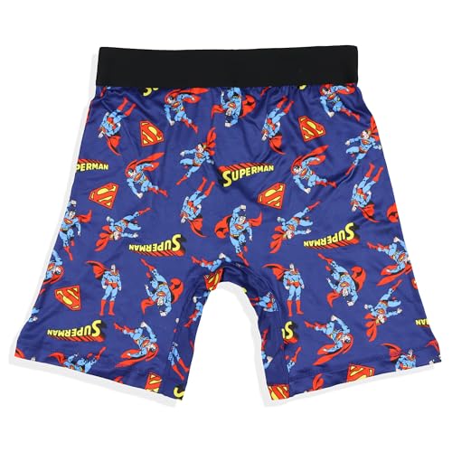DC Comics Superman Boxer Briefs Men's Logo All Over Print Snug Fit Underwear4