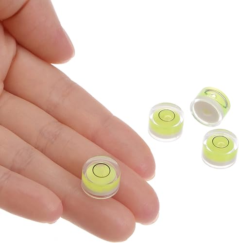 Miniatura 4 de HARFINGTON 4 unidades de nivel redondo de burbuja de 0.472 x 0.276 in, mini niveles circulares de espíritu de diana para nivelación de cámara,