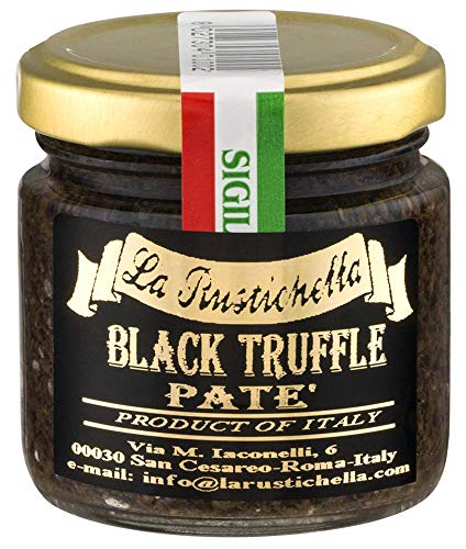 La Rustichella White Truffle Butter - Truffle Sauce with Porcini White Mushrooms - Made in Italy White Truffle Sauce - Kosher and Gluten-Free White Truffle Paté (3.2 oz)