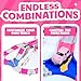 168 PCS Pink Magic Bendable Race Track Toy, Snap Together Create a Road Flexible Track Car Set for Toddlers, Kids, Boys, and Girls