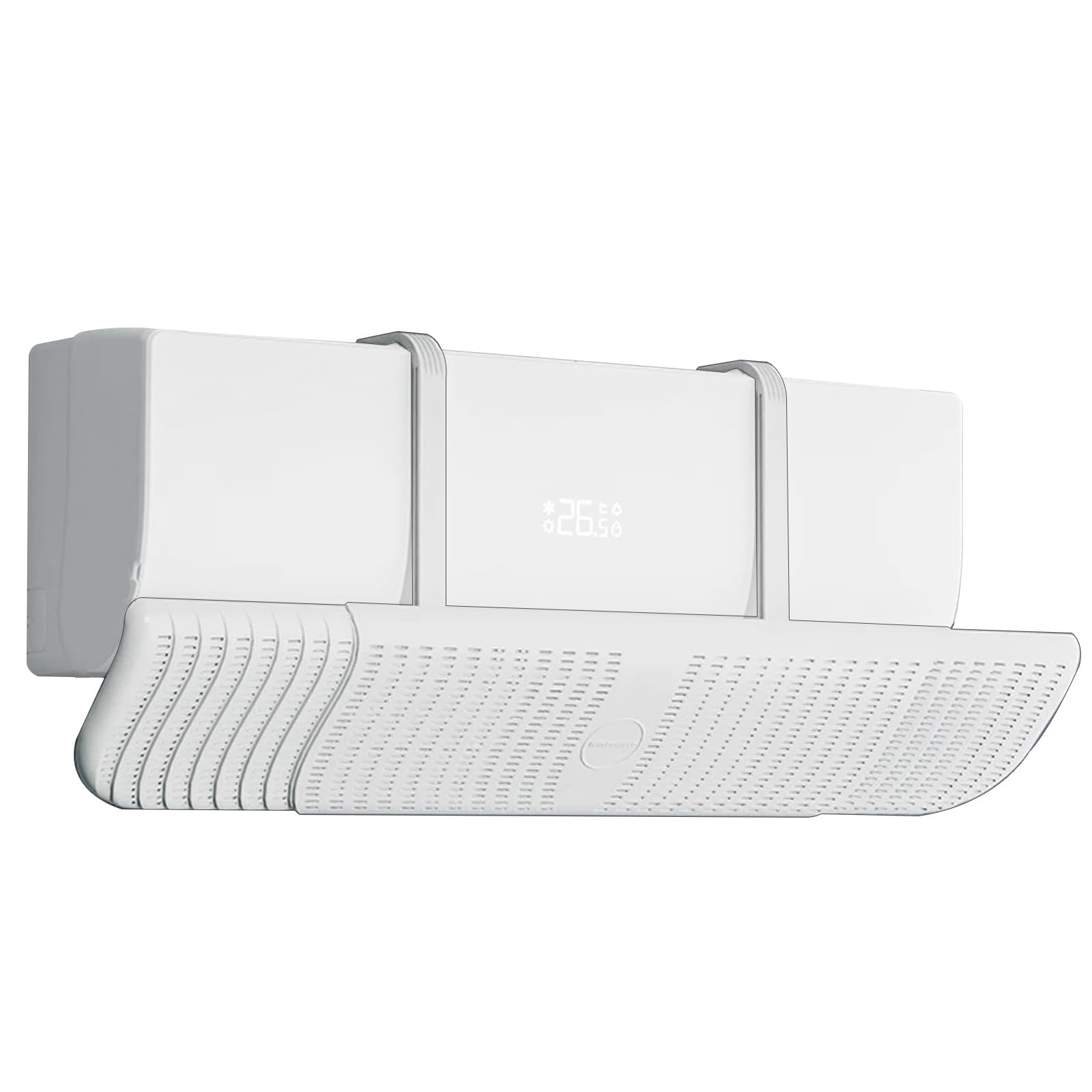 WUXTOKV Air Conditioner Deflector, Air Deflector with 3000 Micro Holes, ABS Vent Deflectors 23-36in for Wall AC, Adjustable 270°