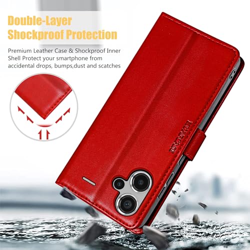 Coque Xiaomi Redmi Note 13 Pro Plus 5G Kuafcase Etui Rouge