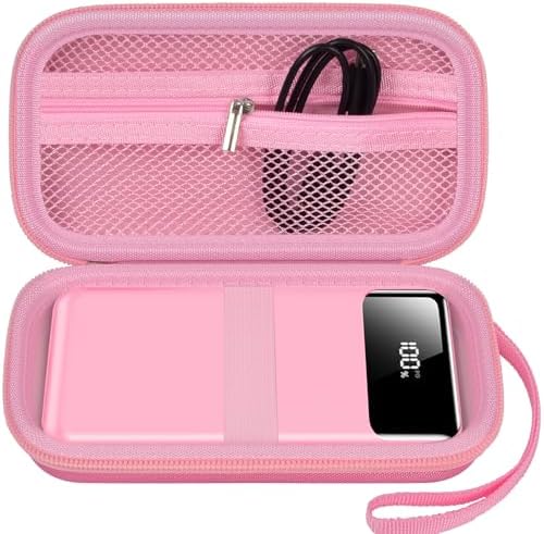 ANKHOH Premium Pink Portable Charger Case for Versatile Fast Charging Across SABANI, Charmast, OHOVIV, and More – Shockproof Organizer for Travel & Daily Use, Lightweight Power Bank Storage Solution with Enhanced Compatibility ANKHOH Premium Pink Portable Charger Case for Versatile Fast Charging Across SABANI, Charmast, OHOVIV, and More – Shockproof Organizer for Travel & Daily Use, Lightweight Power Bank Storage Solution with Enhanced Compatibility