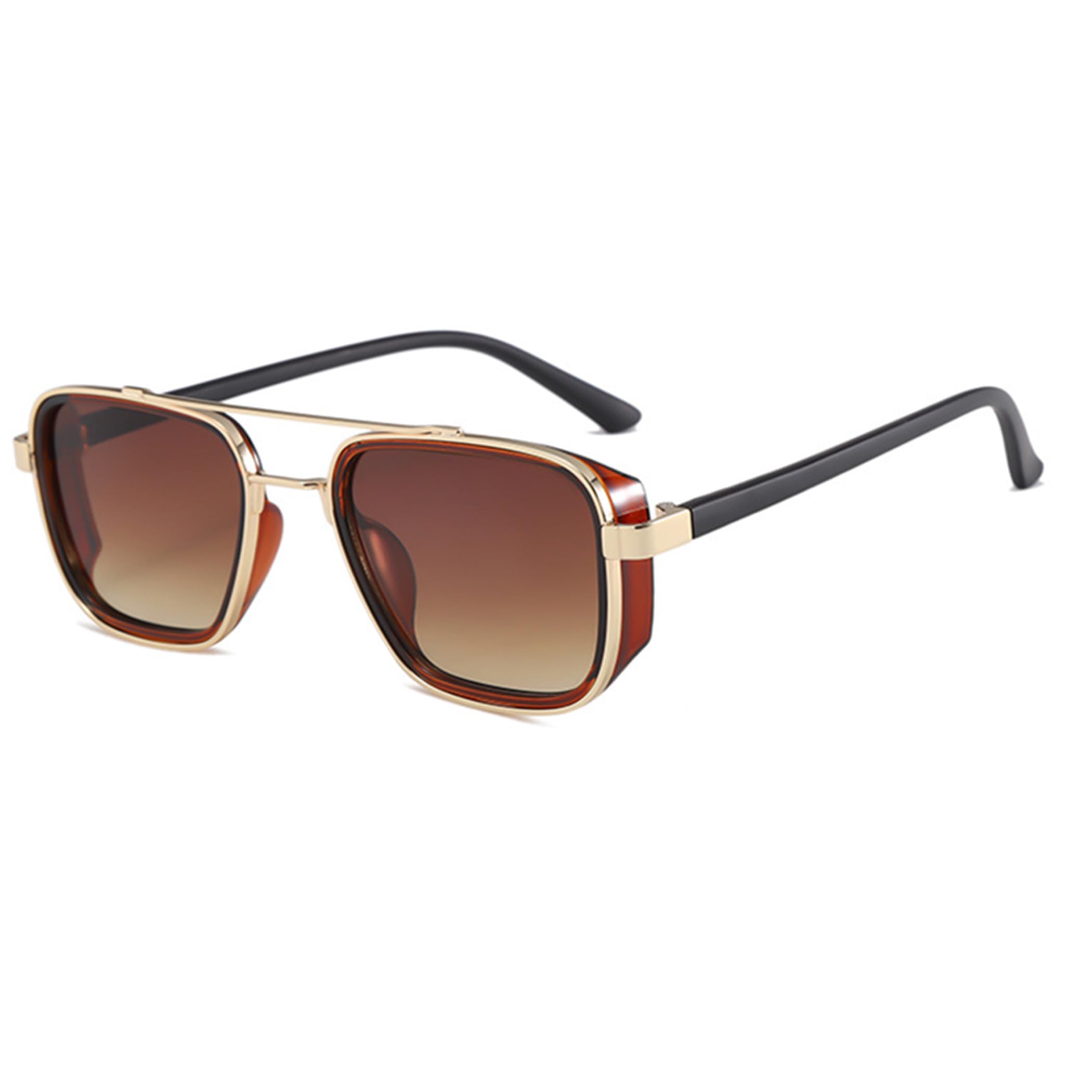 bullabulling Pilot Metal Fashion Sunglasses for Men Women Driving Male Sun Glasses Stylish Trend Shades UV400 (c6)