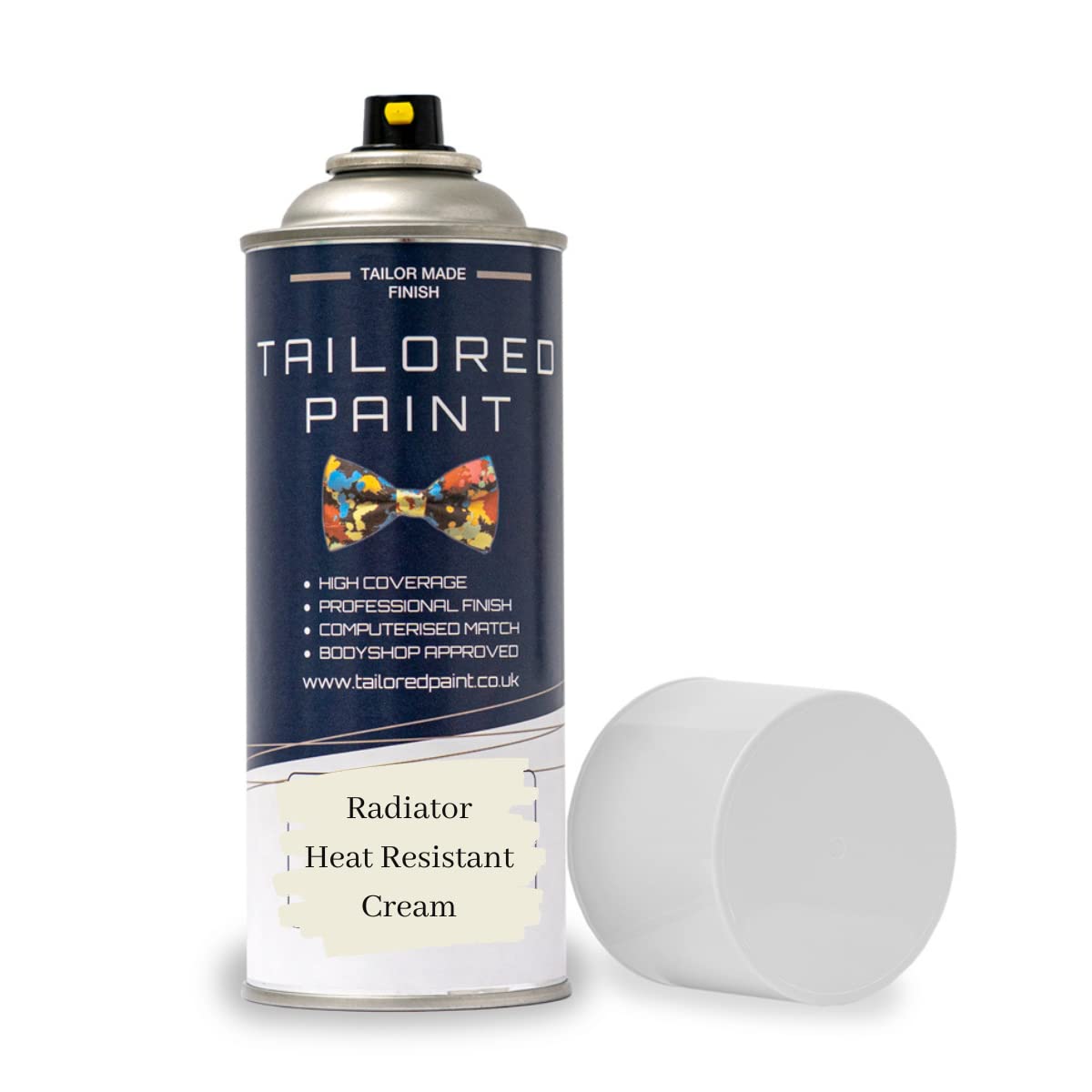 Premium Radiator Aerosol Spray Paint 400ml - Heat Resistant up to 100ºC - Quick Drying & No Primer Required - Exterior Surfaces of Radiators, Hot Water Tanks & More (400ml (1 Pack) Spray, Cream Satin)