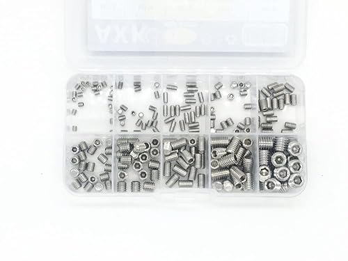 AXK - Juego de tornillos M3 M4 M5 M6 M8 rosca métrica hexagonal Allen cabeza hueca Tornillo Tornillo hexagonal hexagonal de punta de vaso hexagonal