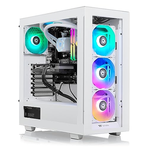 Thermaltake LCGS View 460 Gaming Desktop (AMD Ryzen™ 5 7600X, 32GB 5600MT/s DDR5 RGB Memory, NVIDIA® GeForce RTX™ 4060, 1TB NVMe M.2, WiFi, Windows 11) V35S-B650-460-LCS,Black by Thermaltake - Used condition - US$1083.61