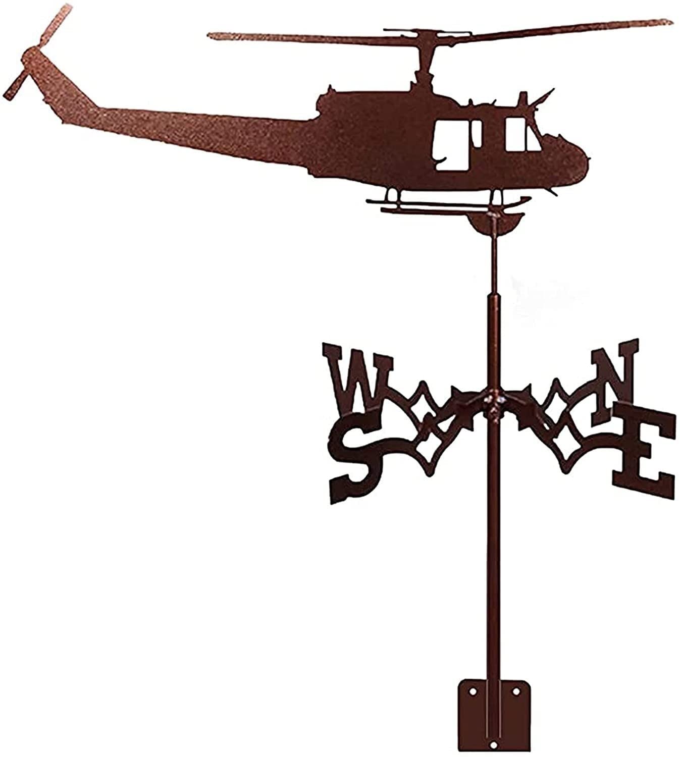 Weathervane for The Garden,Weather Vane with Roof Mount Weathervane Wind Direction Indicator, Retro Weathercock Metal Weathercock