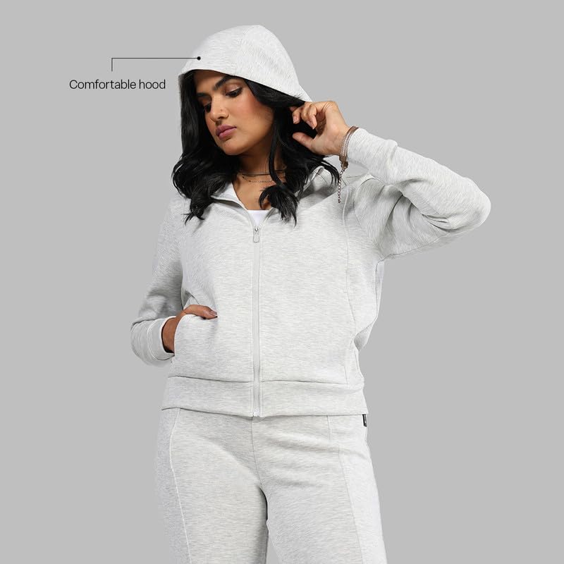 Image of BlissClub Bare Butter Hoodie | Front Pockets | Full-Length Zipper | Cuffed at Sleeve |
