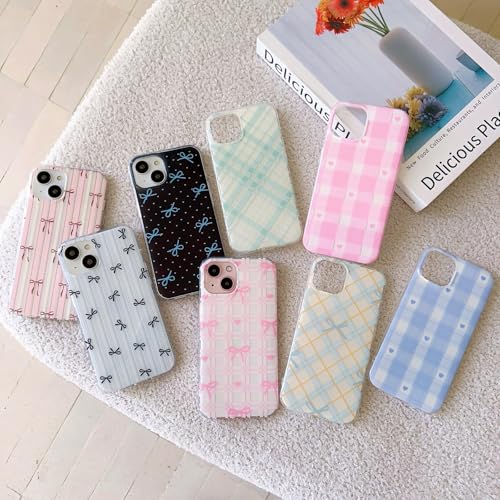 Coque iPhone 15 rayures ciel cadeau idéal avec motif nœud mignon - 7