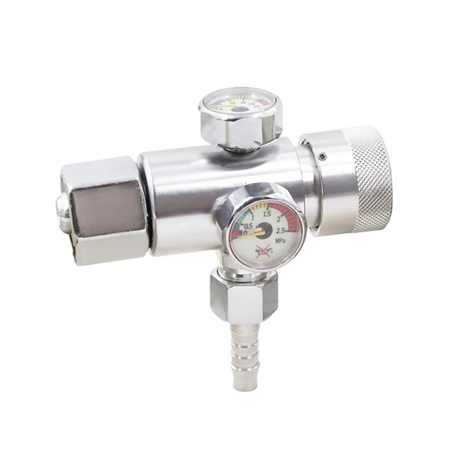 Oxygen Pressure Regulating Valve Gauge Acetylene/Propane Meter 8mm Thread Brass Adjustable Pressure Reducing Valve(Acetylene Meter)