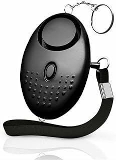 Black Personal safety Keychain140DB Police Approved. Personal Security Alarm,Keychain with LED Light,Defence Panic Rape Attack Small Personal Safety Alarms for Women Kids, Students and Night Walkers.