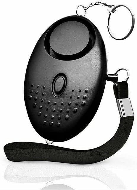 Black Personal safety Keychain140DB Police Approved. Personal Security Alarm,Keychain with LED Light,Defence Panic Rape Attack Small Personal Safety Alarms for Women Kids, Students and Night Walkers.