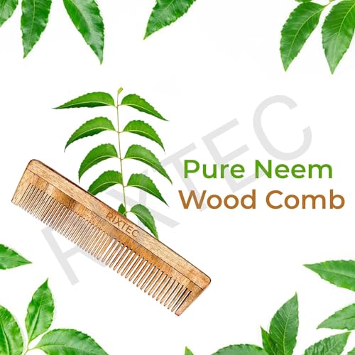 Image of Neem Wooden Comb Set for Women & Men | Wooden combs combo Hair Comb Set | Kachi neem comb for Women for Hair Growth | Dandruff remover comb Neem Wood Kangi for Hair (Pack of 3)