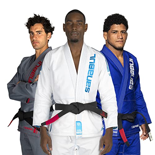 Sanabul Core Competition Brazilian Jiu Jitsu BJJ Gi (Ver Guía de tallas especiales) (Negro/Azul, A3)