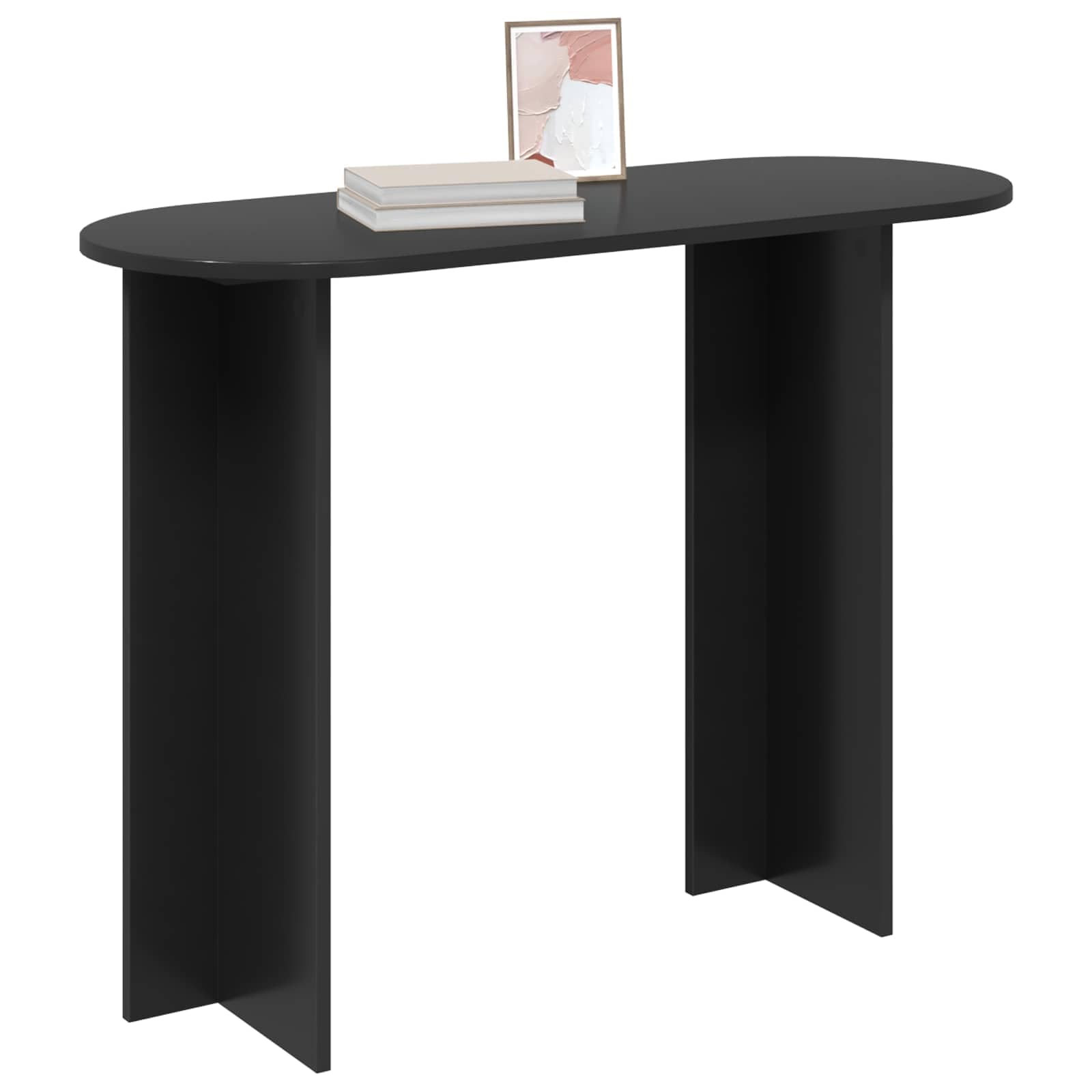 Générique Tavolo consolle in legno d'ingegneria, 100 x 39,5 x 75 cm | Design moderno, finitura rovere nero, superficie robusta, facile da pulire, per soggiorno, ingresso corridoio