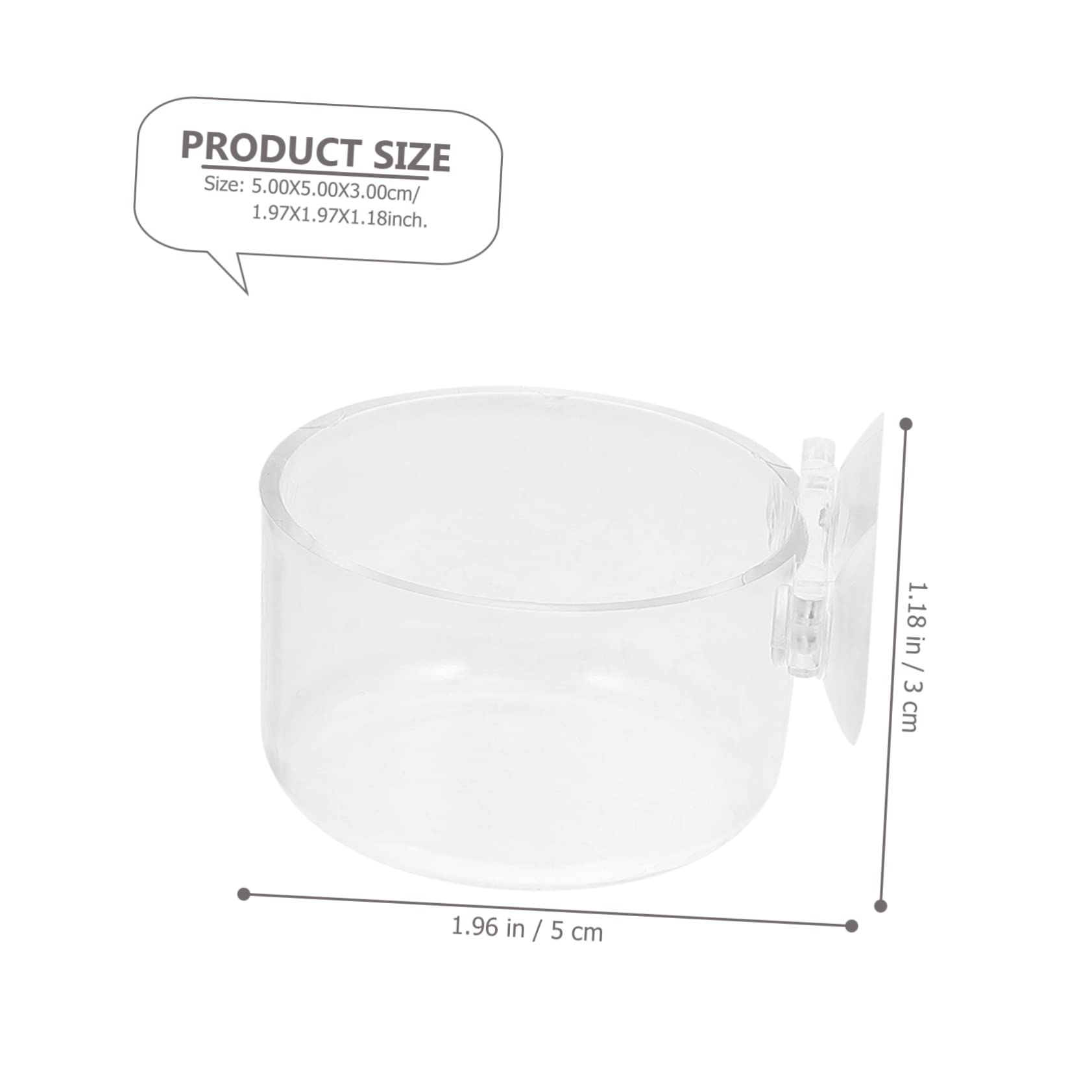 CIYODO Red Mini Shape Fish Feeder Feeding Cup Fish Tank Container for Animal Food Dispenser