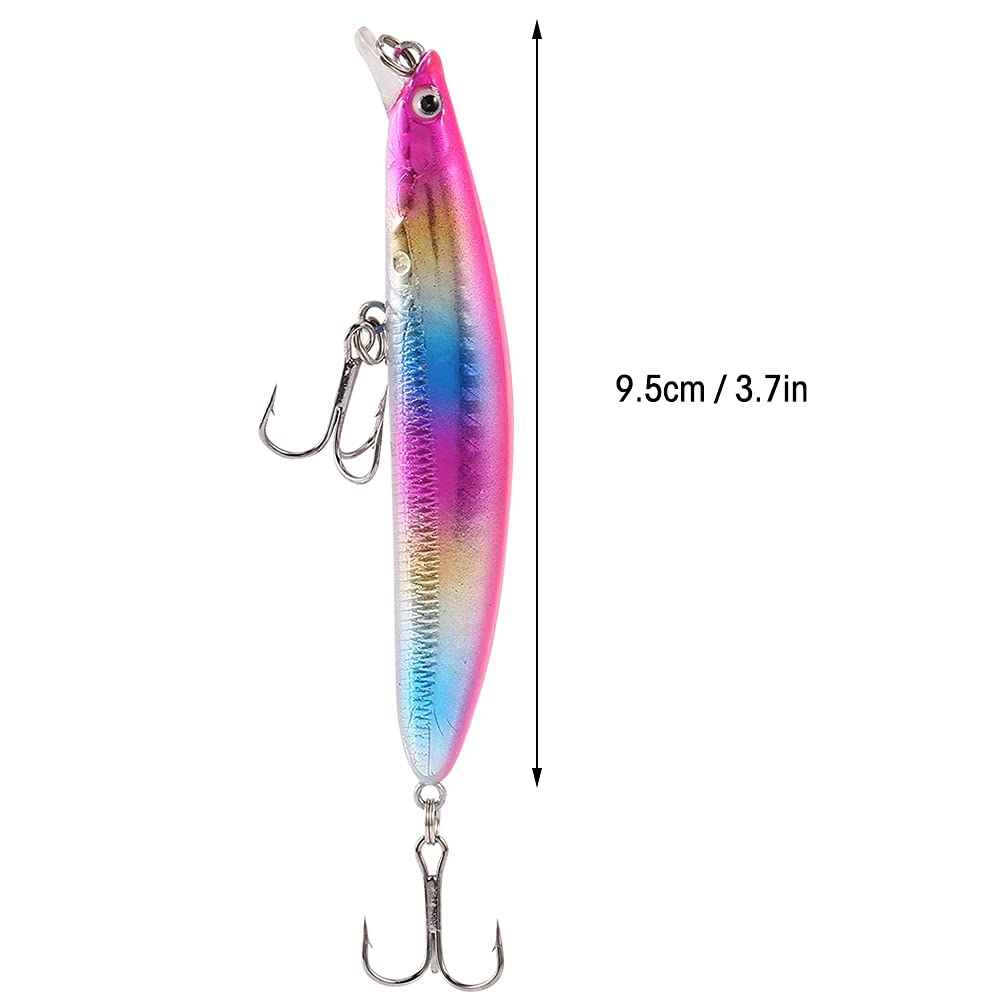 Señuelos de Pesca Blandos, Señuelo de 9,5 cm, Cebo Duro, cebos Artificiales, Wobblers de Pesca for Pesca de Agua Dulce, señuelos de Agua Salada, Agua Salada, Pesca en el océano, atún, Agua Salada