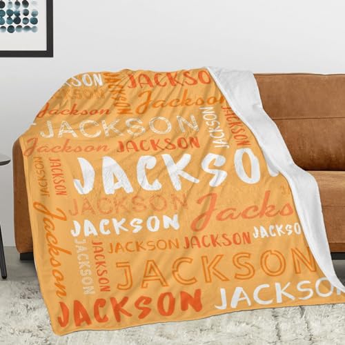 Personalized Name Blanket Customized Baby Blankets for Girls Boys Adults Monogrammed Blankets and Throws Christmas Birthday Mothers Fathers Valentines Day Gift