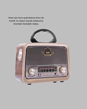 Bluetooth Özellikli Nostalji Radyo 3 Bant FM AM SW