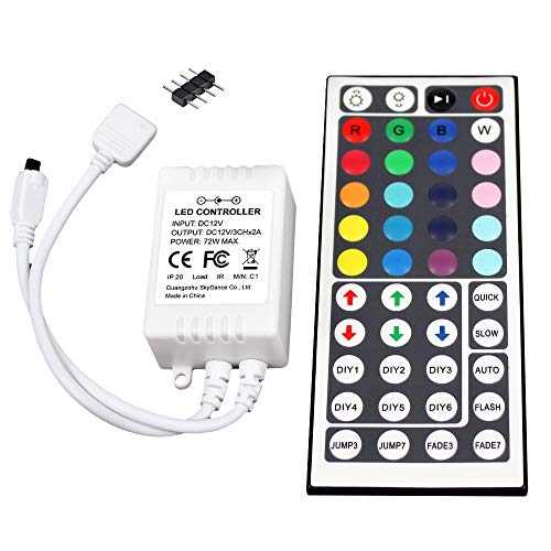 UltraBright 44 Key Touches IR Remote Control Télécommande Sans Fil, 12V 6A Controller Contrôleur pour Bande de RGB LED