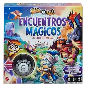 Mattel Games Magic 8 Ball Encuentros Mágicos, Juego de Mesa cooperativo de Estrategia, +7 años, versión español (HPJ72)