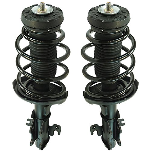 Image of TRQ Front Driver and Passenger Side Strut and Spring Assembly Set Loaded Pre-Assembled Coil Spring Seat Isolator Compatible with 10-12 Chevrolet Camaro LT 10-12 Camaro LS