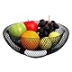 Obstkorb Belle Vous aus schwarzem Metall, 24 cm, vielseitig einsetzbar
