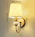 KEFA Gold Wireless Wall Sconces Battery Operated Wall Lights Set of 2, Cordless Wall Lamps with Remote & Rechargeable Bulb, Dimmable Battery Powered Wall Sconce for Living Room Bedside Vanity Hallway