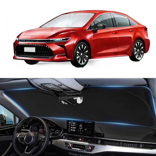 Image of Windshield Sun Shade for 2020-2024 2025 2026 Toyota Corolla Sun Visor