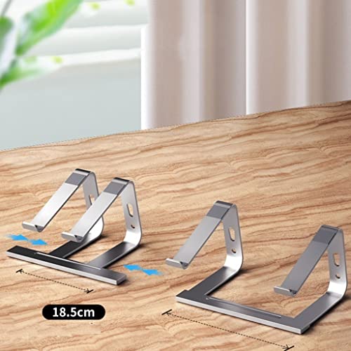 Soporte de computadora portátil para evitar dolores de cuello con base elevada color gris 4