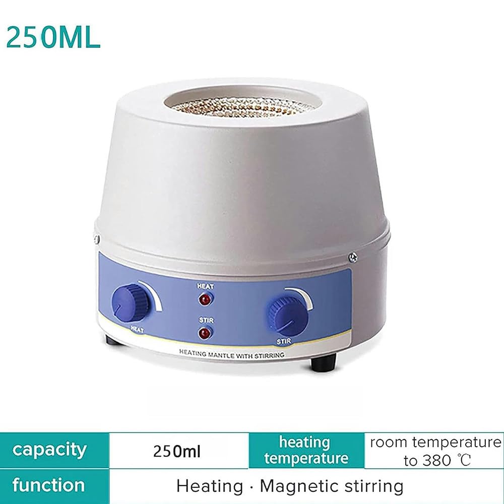 Agitador Magnético, Manto Calefactor Magnético, Capacidad De Agitación De 100 Ml a 2000 Ml, Control De Temperatura De 380 ℃, 0~1600 Rpm, Equipo De Laboratorio,250ml