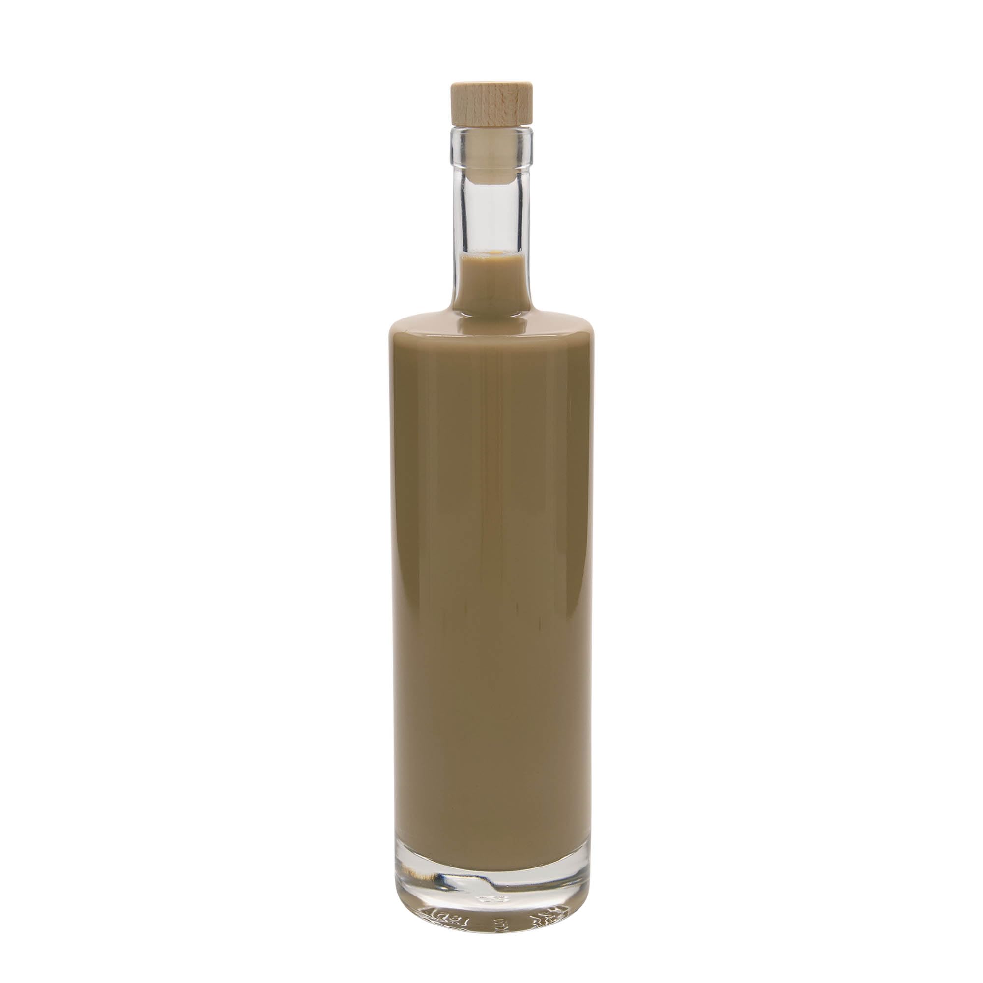 Set di 6 bottiglie di vetro Titano da 700 ml, con manico in legno, per liquori e liquori