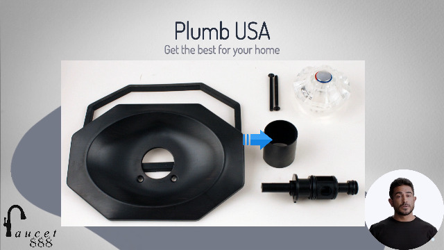 Kit de recambio Fit Price Pfister Avante para ducha, con pico y brazo de ducha, sin cabezal de ducha, cartucho incluido, acabado cromado - Por Plumb USA miniatura 2