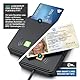 CSL - USB Chipkartenleser mit NFC - SmartCard Reader/SIM Kartenlesegerät - kompatibel mit Mac OS X + Windows 11 - für den neuen Personalausweis Gesundheitskarte Bankkarten