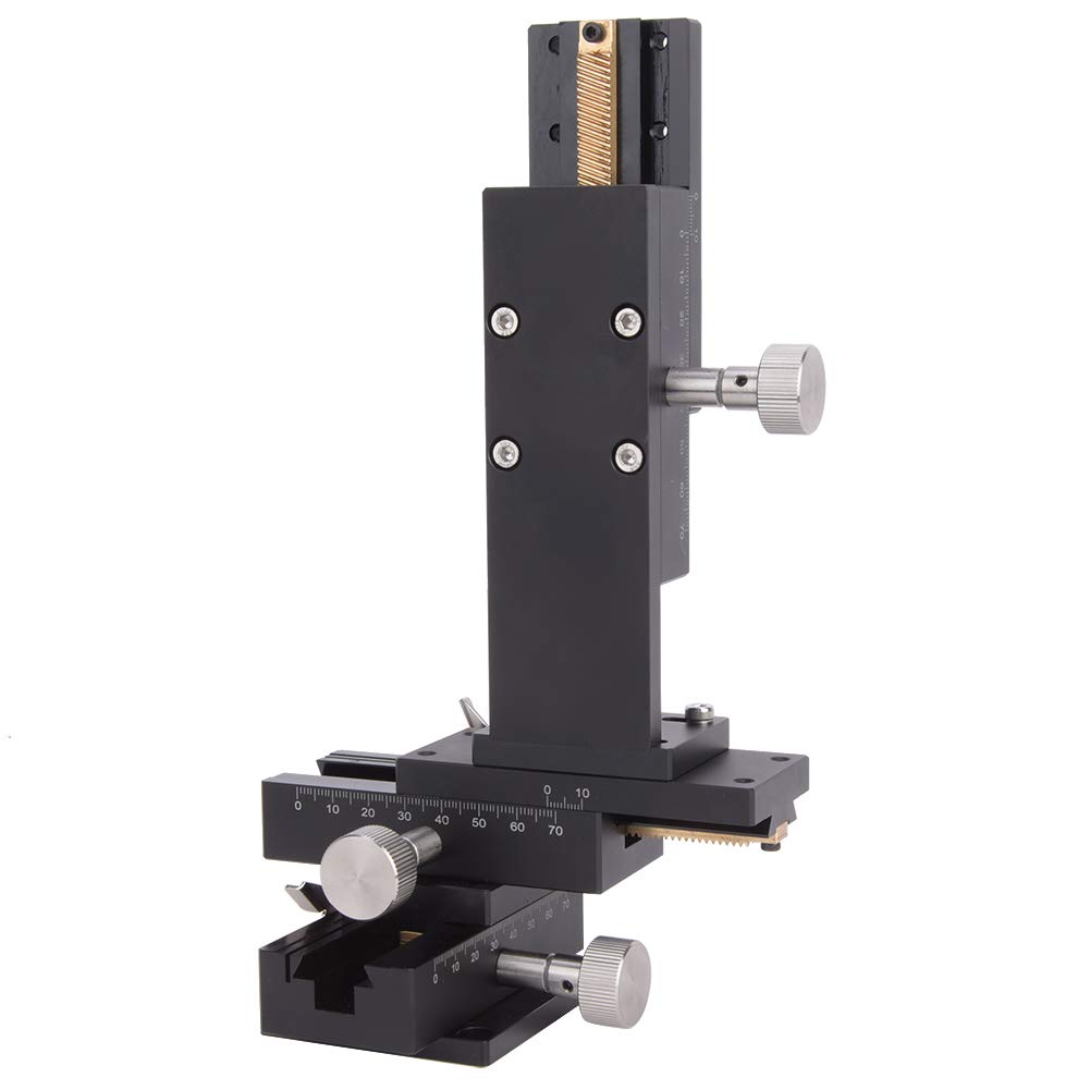 Manual Trimming Table, 40x90mm 3-Axis Manual Linear Stage, 10?m Resolution Scaled Lifting, DIY Laboratory Equipment, Linear Roller Bearings
