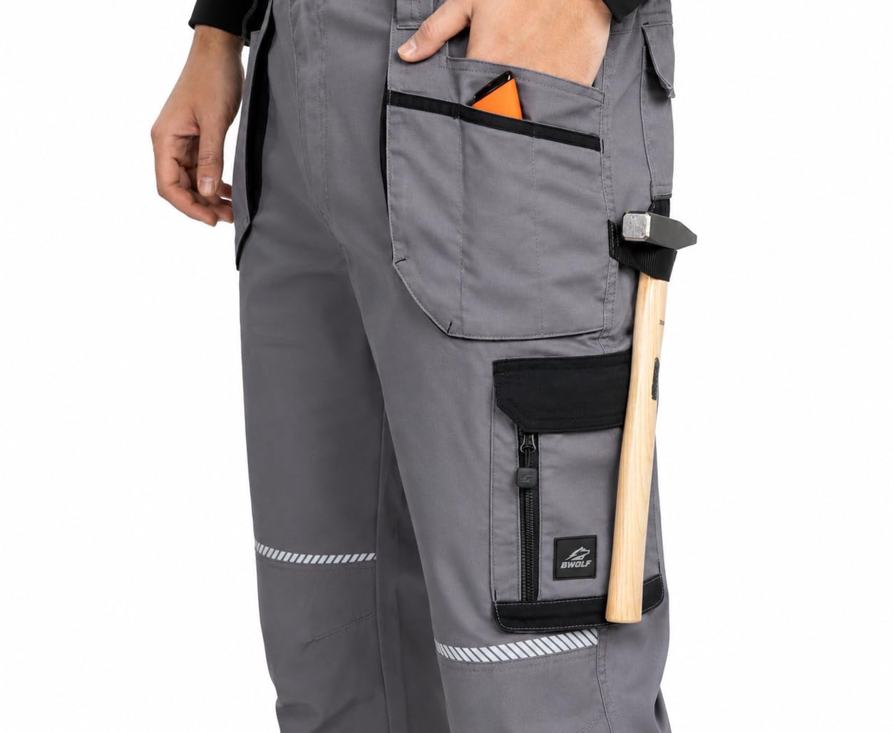 BWOLF DRIFT - Peto de trabajo para hombre, con peto, con bolsillos multifunción, tejido ripstop con muchos bolsillos