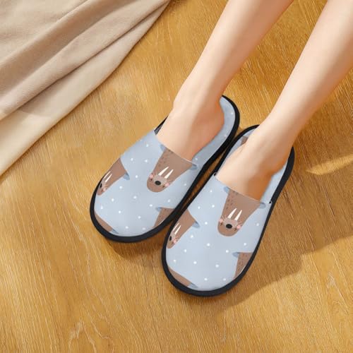 Playful Walrus Wonders Print House Slippers For Women And Men,Soft Slippers With Memory Foam,Non-Slip Indoor Home Shoes4
