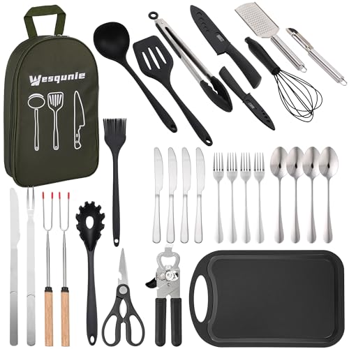 Wesqunie 30-Piece Camping Cooking Utensils Set